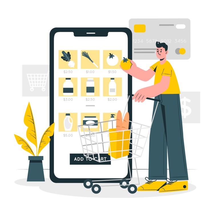 grocery app concept