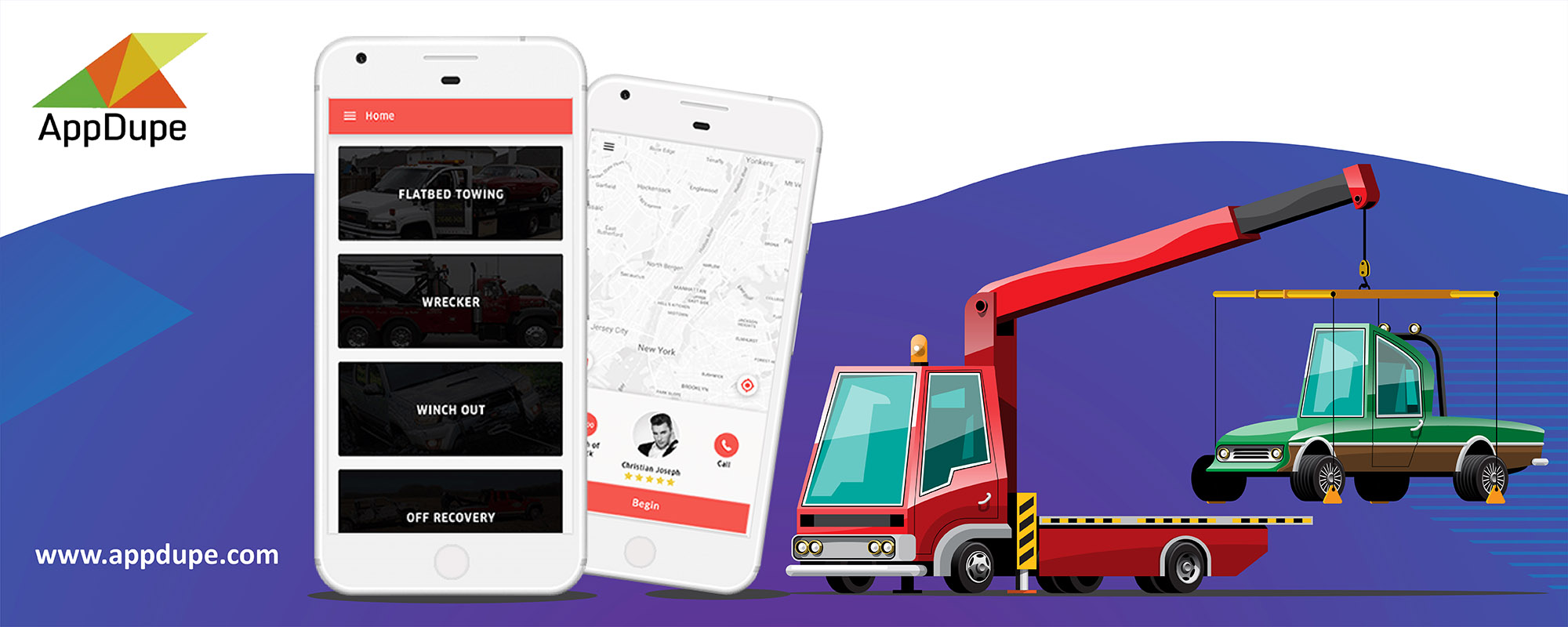 On-demand roadside assistance app