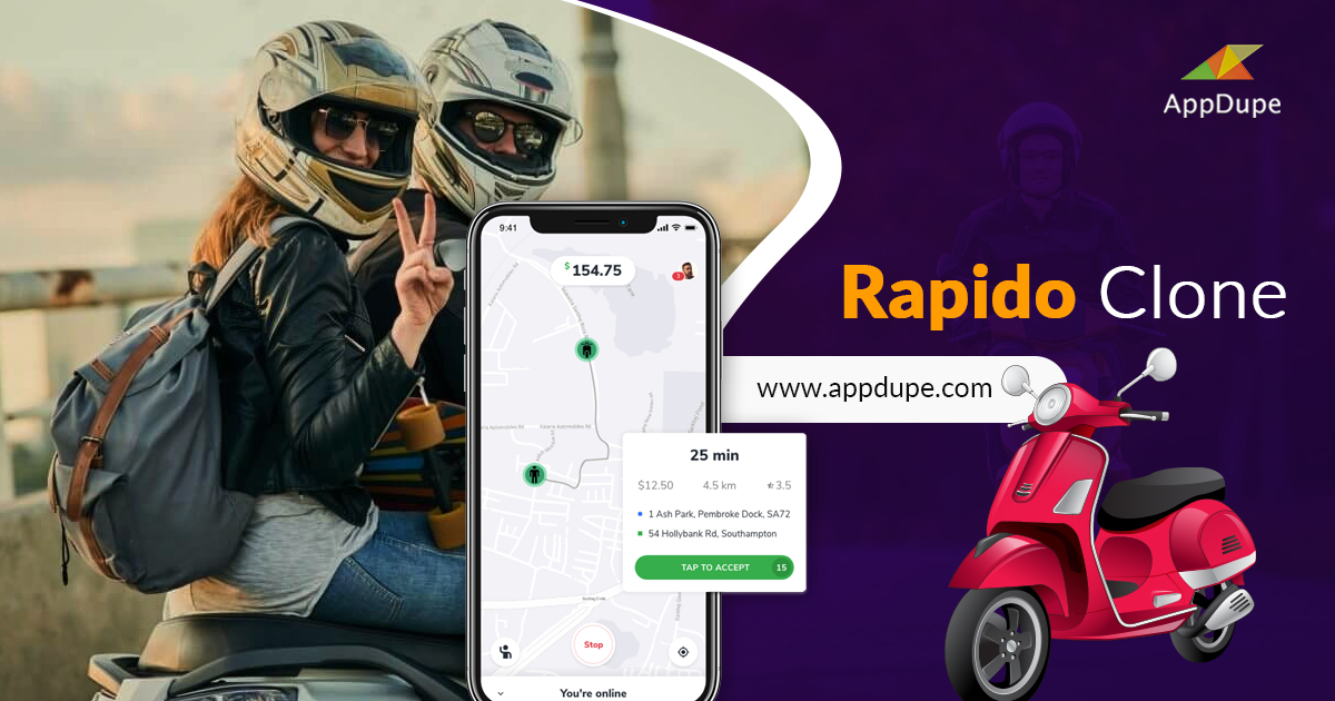 Cut through the bike taxi apps traffic in the market with the Rapido Clone app