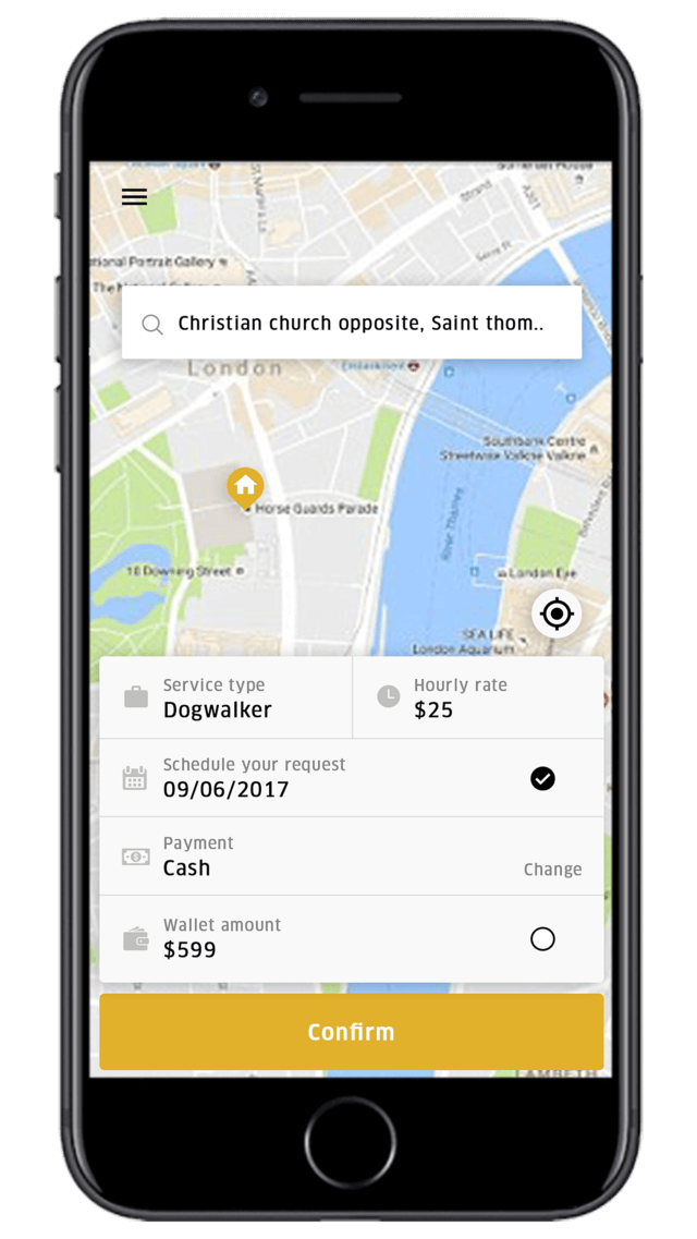 Dog walking service app Dog walking service app
