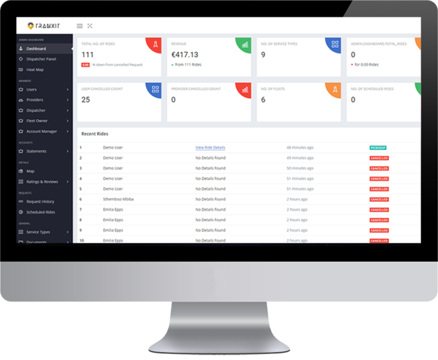Taxi app admin tab Taxi app admin tab