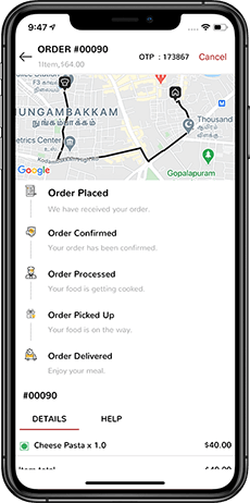 Order Tracking Screenshot